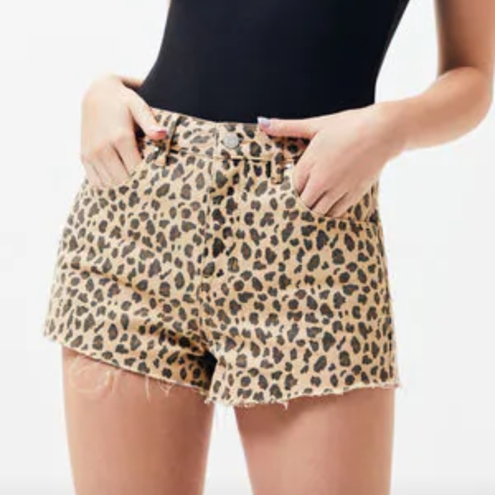 PacSun Leopard High Rise Festival Shorts